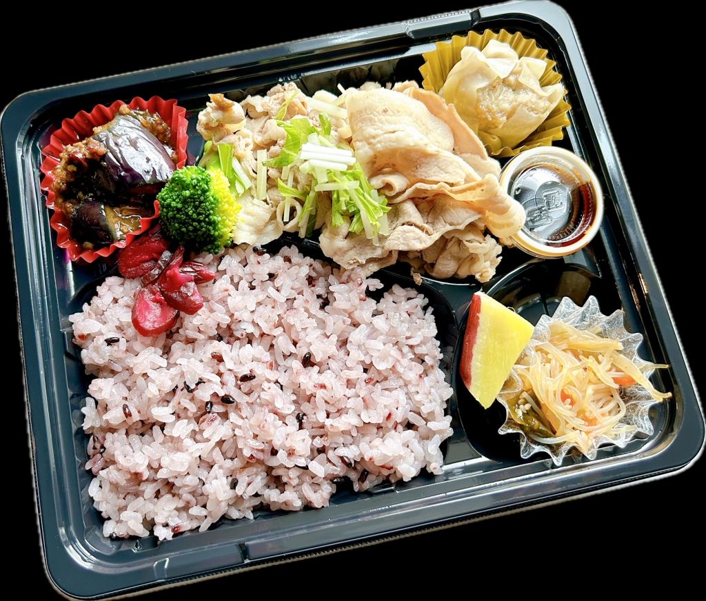 黒米と豚しゃぶ弁当（黒パック入）777円